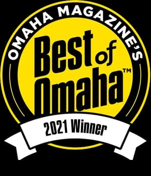 Best of Omaha 2021 winner badge, roofing contractor category