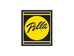 Pella door manufacturer logo — certified installer Royalty Roofing