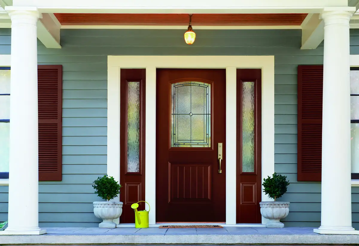 ProVia entry door installation on Omaha home by Royalty Roofing and Siding